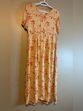 Vintage April Cornell Romantic Prairie Floral Boho Dress